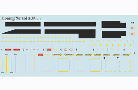 プリントスケール 72-153 1/72 ボーイング・バートル 107 part 2