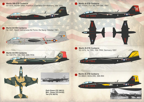プリントスケール 72-193 1/72 B-57 キャンベラ Part1 コンプリートセット