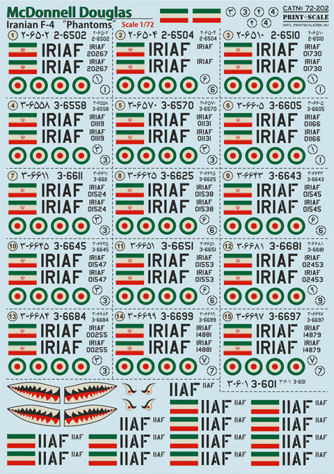 プリントスケール 72-202 1/72 F-4 ファントムII イラン空軍
