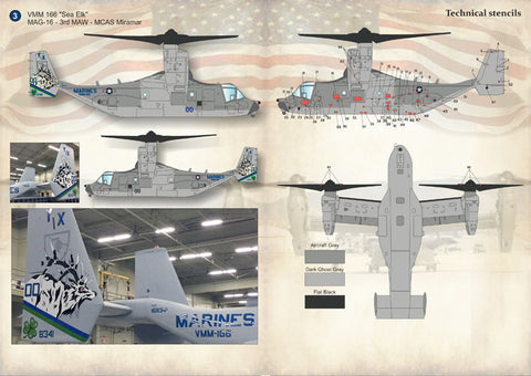 プリントスケール 72-204 1/72 ベルボーイング V-22 オスプレイ