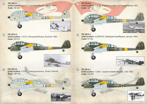 プリントスケール 72-207 1/72 フォッケウルフ FW189A 偵察機