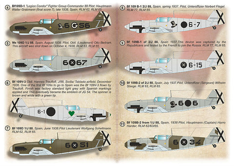 プリントスケール 72-460 1/72 Bf-109 メッサーシュミット in スペイン戦争