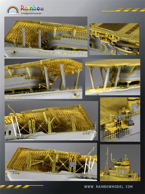 レインボーモデル Rb7099 1/700 日本海軍 航空母艦 赤城 アップグレードセット [17PE, 3DP*30, 12Metal barrels] フジミ用