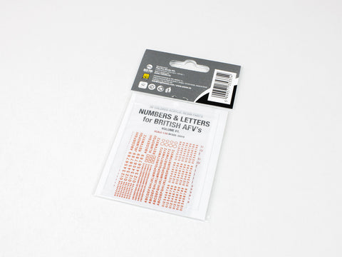 レッドフォックススタジオ RFSQS-35016 1/35 ナンバー & レター イギリスのAFV用 Vol.01 (ユニバーサル用)