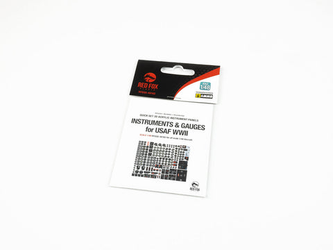 レッドフォックススタジオ RFSQS-48182 1/48 アメリカ空軍WWII用計器・計器セット（汎用）