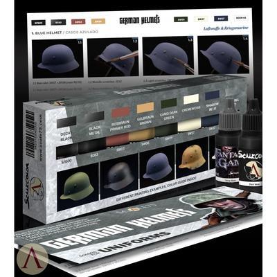 スケール75 SSE-057 ドイツ ヘルメット ペイントセット (水性アクリル)（8本入）
