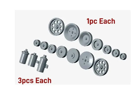 SDモデル SD-X04 1/24 レーシングパーツセットC 【エンジン部品／バッテリ／水タンク／ホイールナット／エアジャッキ】