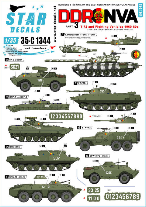 スターデカール 35-C1344 1/35 東ドイツ DDR-NVA 1960-80年代 #3