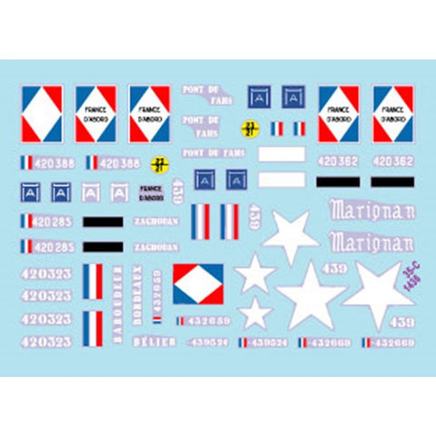 スターデカール 35-C1436 1/35フランスのM7プリースト＆M10 (駆逐戦車) アフリカにおけるフランスの戦闘車両その4 1943-44年 第62RCA対空砲火砲戦車・第7RCA対空砲火砲戦車