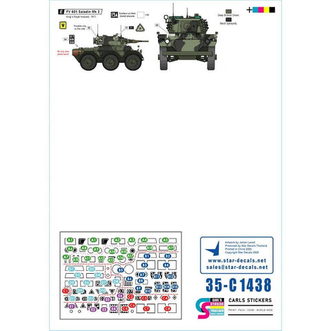 スターデカール 35-C1438 1/35 フェレット＆サラディン 北アイルランド紛争 フェレットMk.2/3＆サラディンMk.2