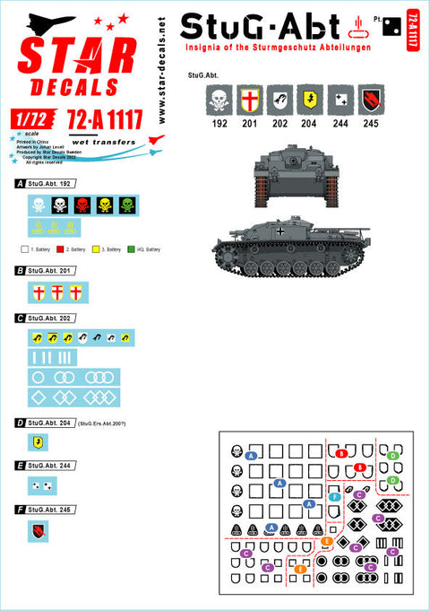スターデカール 72-A1117 1/72 突撃砲の部隊 #2
