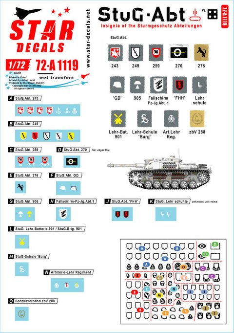 スターデカール72-A1119 1/72 突撃砲の部隊 #4