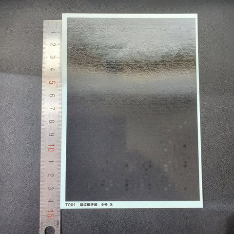 カレドモデル T001 ツイルカーボンファイバーデカール Sサイズ (140×100mm×2枚)