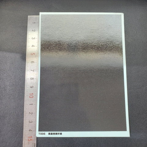 カレドモデル T006 市松模様のカーボンファイバーデカール（140×100mm×2枚）