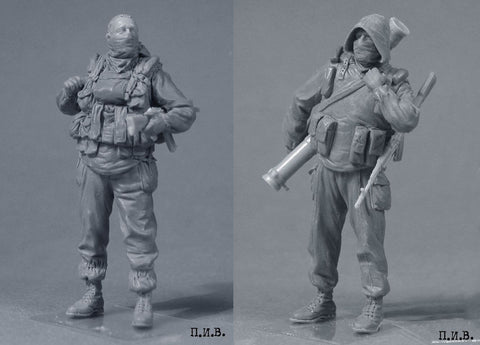 タンクモデル T-35222 1/35 ロシア連邦軍参謀本部情報総局 GRU 所属の特殊部隊 スペツナズII（1999年）（2体/1セット）