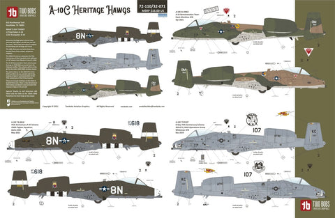 トゥーボブス 72-110/32-071 1/32・1/72 A-10C ヘリテージ・ホーズ