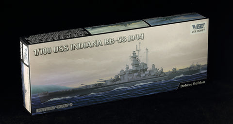 ヴィーホビー E57006 1/700 アメリカ海軍 戦艦 インディアナ BB-58 1944年 デラックス版(エッチングパーツ付き) プラモデル
