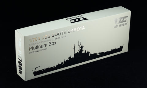 ヴィーホビー P57005 1/700 アメリカ海軍 戦艦 サウスダコタ BB-57 1944年 プレミアム版(砲身&エッチングパーツ付き) プラモデル