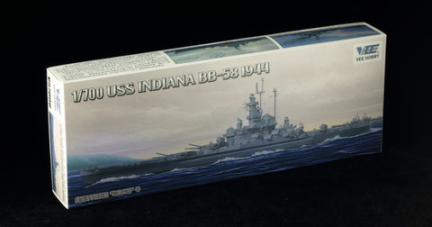 ヴィーホビー V57006 1/700 アメリカ海軍 戦艦 インディアナ BB-58 1944年 通常版 プラモデル