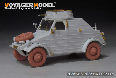 ボイジャーモデル PE351316B 1/35 WWII ドイツ Pkw.K1 Type 823 基本アップグレードセット ホイール付き(MENG VS-017)