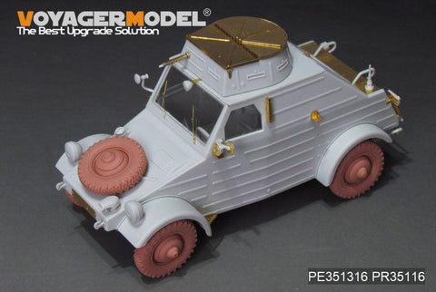 ボイジャーモデル PE351316B 1/35 WWII ドイツ Pkw.K1 Type 823 基本アップグレードセット ホイール付き(MENG VS-017)
