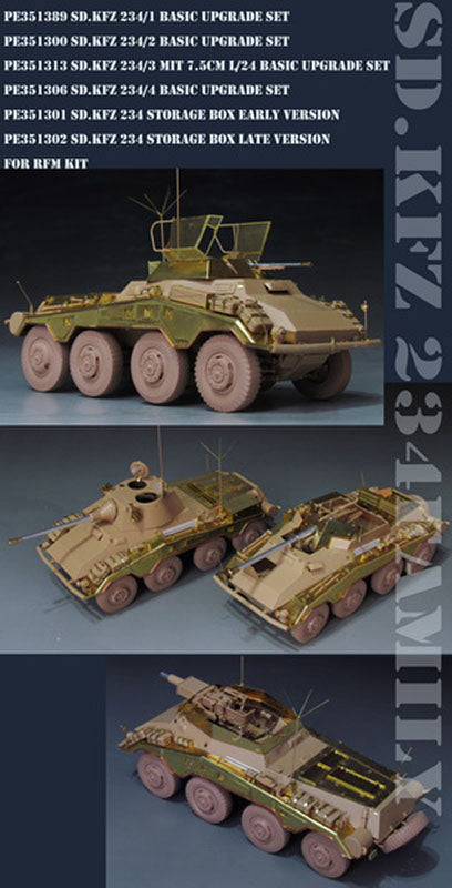 ボイジャーモデル PE351389B 1/35 WWII ドイツ Sd.Kfz 234/1 ベーシックアップグレードセット(B Ver.砲身付属)(RMF 5154用)