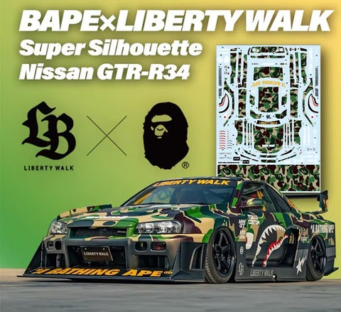 ズームオン CS145 1/24 BAPE×LB 日産 GTR-R34 パーツセット(タミヤ用)