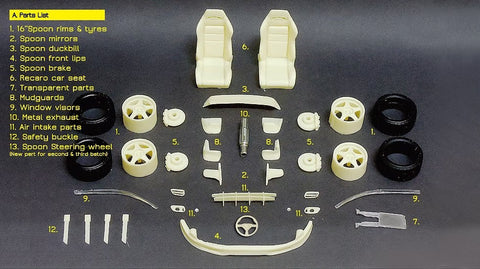 ズームオン Z005 1/24 ホンダ シビック EG6 スプーン パーツセット