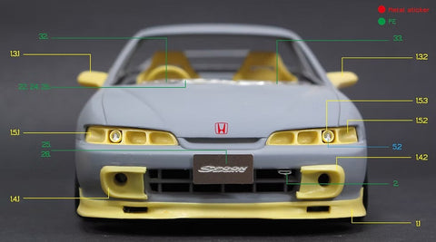 ズームオン Z054 1/24 ホンダ インテグラ DC2 スプーン パーツセット