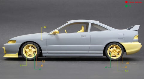 ズームオン Z054 1/24 ホンダ インテグラ DC2 スプーン パーツセット