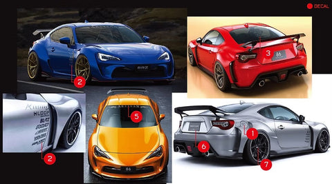 ズームオン Z055 1/24 アーティシャンスピリッツ BRZ / 86 ワイドボディキット(タミヤ用)