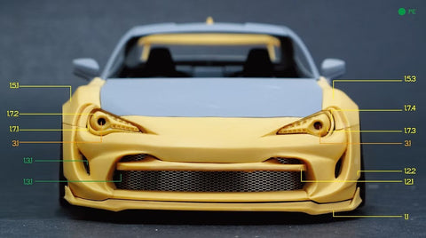 ズームオン Z055 1/24 アーティシャンスピリッツ BRZ / 86 ワイドボディキット(タミヤ用)