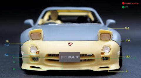 ズームオン Z076 1/24 マツダアンフィニ RX-7 (FD) A-Spec パーツセット
