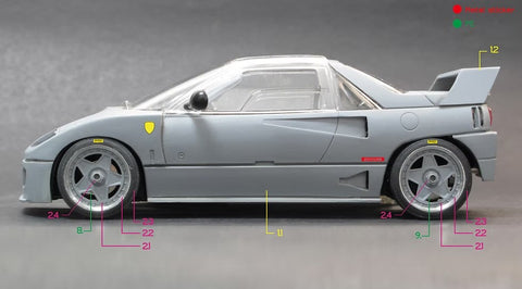ズームオン Z094 1/24 オートザム AZ-1 F40改 パーツセット