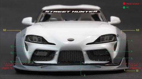 ズームオン Z095 1/24 トヨタ スープラ A90 ‘‘SH’’ ワイドボディキット
