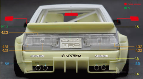 ズームオン Z143 1/24 Pandem AE86 レビン TRD N2 パーツセット