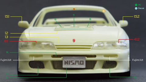 ズームオン Z151 1/24 日産 シルビア(S14) ニスモ 270R パーツセット（フジミ用）