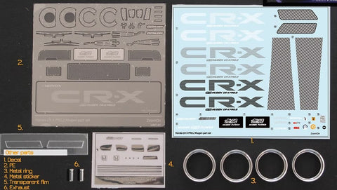 ズームオン Z157 1/24 CRX 無限 パーツセット （フジミ用）