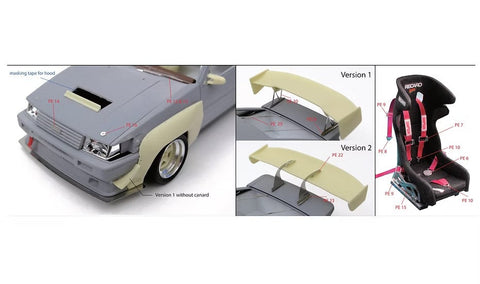 ズームオン Z206 1/24 ドリフトキング スーパーN2 AE86 パーツセット(アオシマ用)