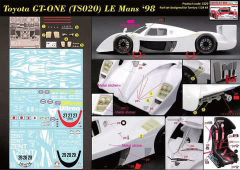 ズームオン Z220 1/24 トヨタ GT-ONE (TS020) ル・マン ‘98 パーツセット(タミヤ用)