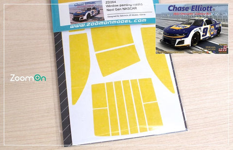 ズームオン ZD264 1/24 ウィンドウペインティングマスク - 次世代 NASCAR(JRモデル用)