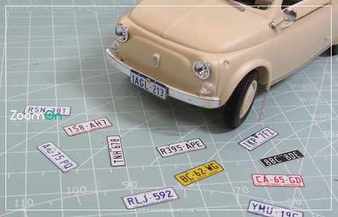 ZoomOn ZD277 1/24 オーストラリア 車ナンバープレート