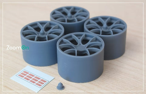 ズームオン ZR150 1/24 18'' BMW M4 GT3 BBS センターロック リムセット(NuNu用)