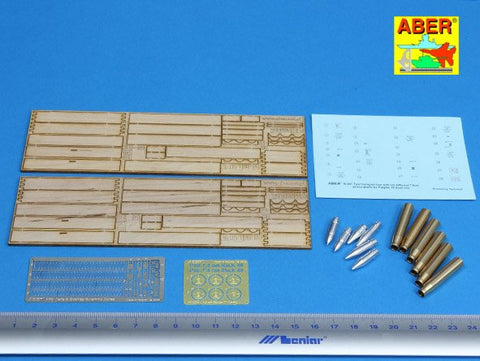 アベール 16057 1/16 ドイツ IV号戦車H/J型砲弾ケース2箱・砲弾6発