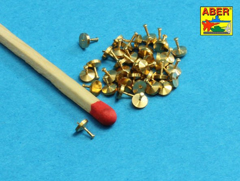 アベール 16106 1/16 リベット真鍮削り出し直径0.9mm 30個