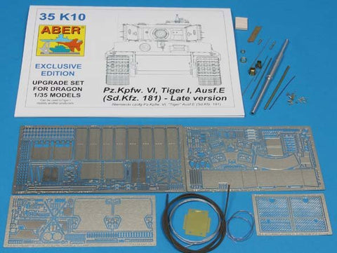 アベール 35K10 1/35 ドイツ タイガーI後期型用ボックスフルセット（ドラゴン用)