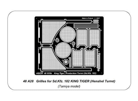 アベール 48A28 1/48 キングタイガー（ヘンシェル砲塔）用グリル（タミヤ用）