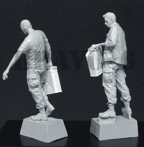ブラボー6 35061 1/35 アメリカ 兵士ベトナム ジェリカン搬送(2体セット)