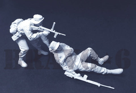 ブラボー6 35341 1/35 ベトナム戦争 オーストラリア陸軍 RAR歩兵（3）負傷兵を後方へ！