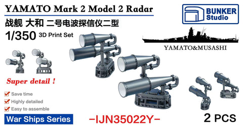 バンカースタジオ IJN35022Y 1/350 大和 マーク2 モデル2 レーダー（新デザイン）